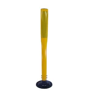 36 in. Yellow Flat Delineator Post with 3 in. x 12 in. High-Intensity Strip and Base
