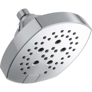 Stryke 5-Spray Patterns 1.75 GPM 6 in. Wall Mount Fixed Shower Head with H2Okinetic in Chrome