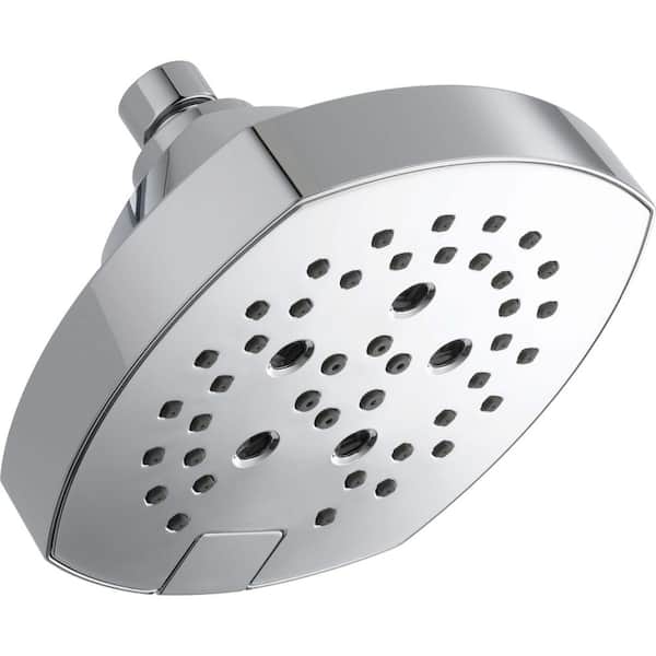 Delta Stryke 5-Spray Patterns 1.75 GPM 6 in. Wall Mount Fixed Shower ...