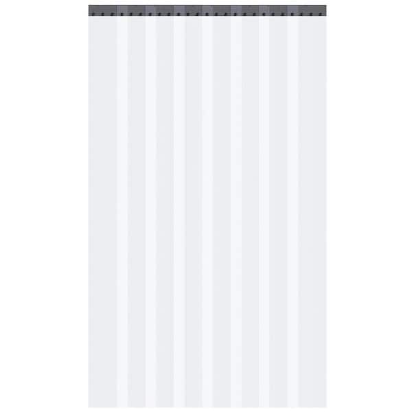 Luxe Collection 4 ft. x 7 ft. Pinstripe PVC Strip Door Kit