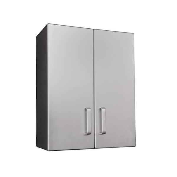 Metallic Series 1-Piece Composite Garage Storage System in Black (24 in. W x 30 in. H x 13 in. D)