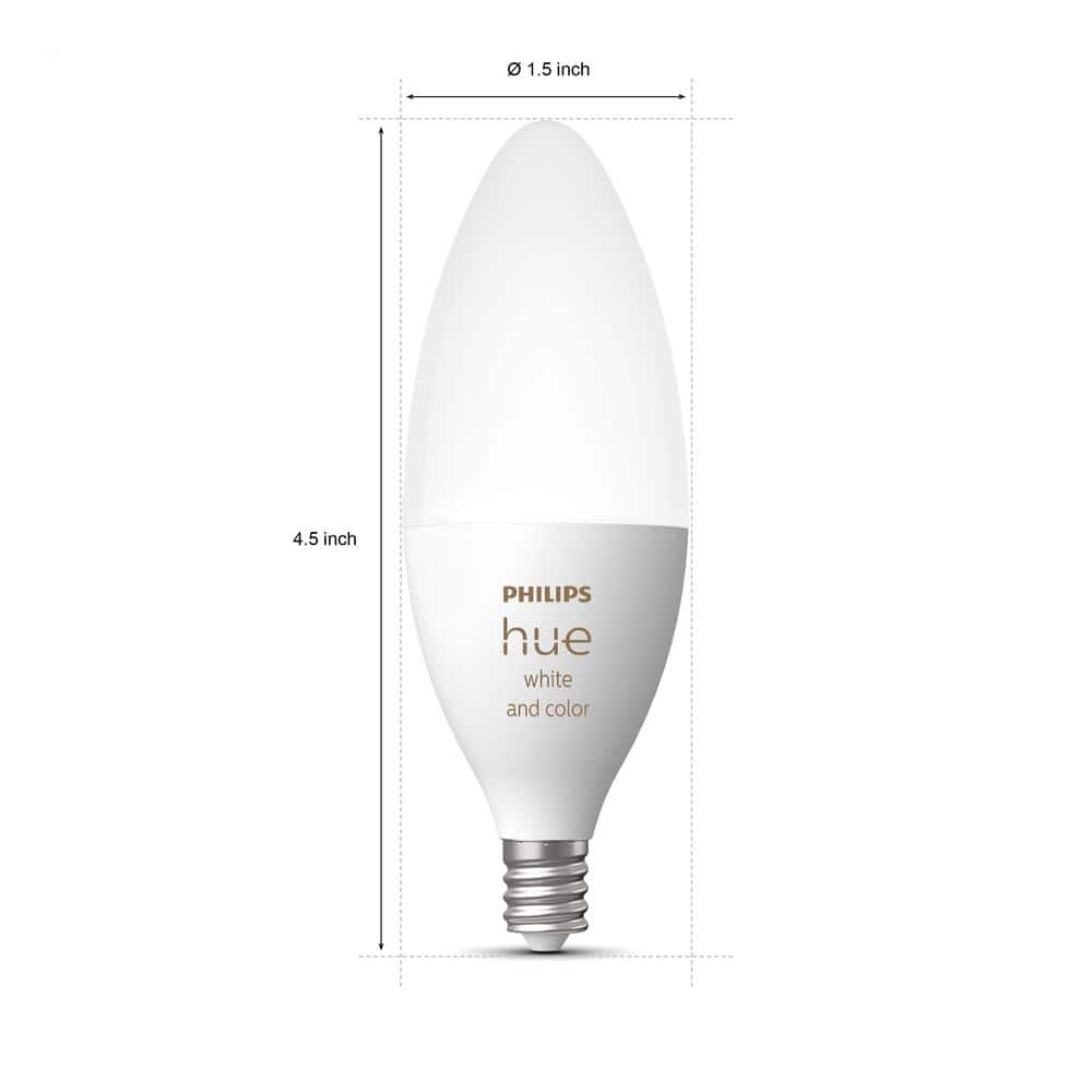 Multicolor Dimmable LED E12 Smart Light Bulb, 6.5W, Frosted White