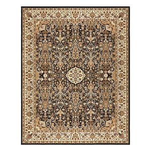 Majestic Vernon Black 5 ft. x 8 ft. Floral Indoor Area Rug