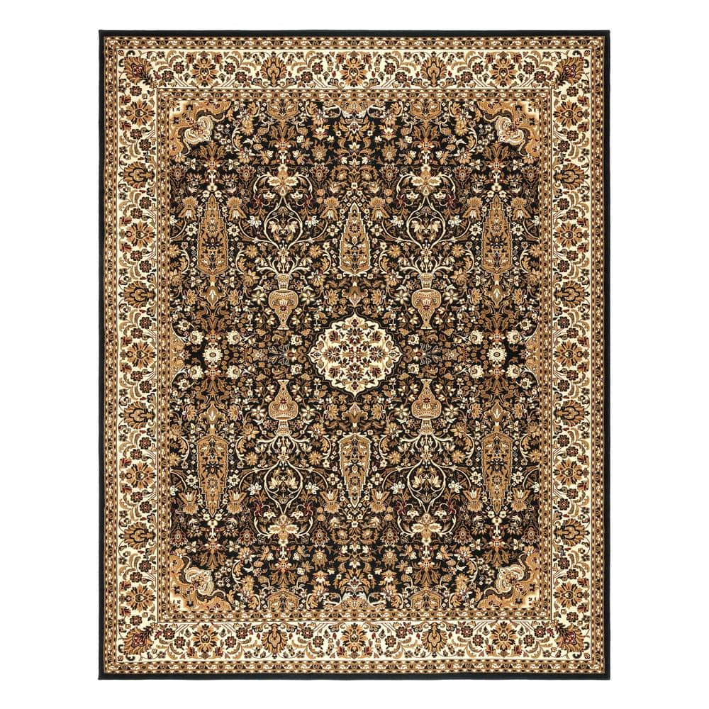 Majestic Vernon Black 9 ft. x 13 ft. Floral Indoor Area Rug price history on PriceWatchPro