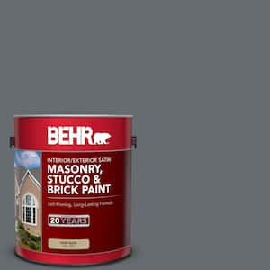 1 gal. #770F-5 Dark Ash Satin Interior/Exterior Masonry, Stucco and Brick Paint