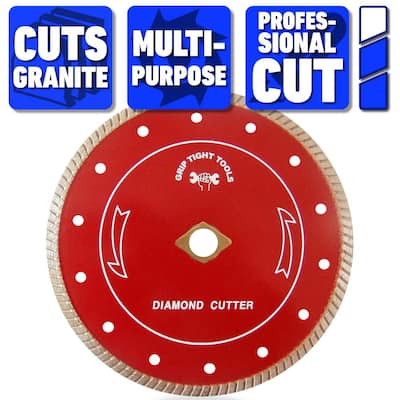 7 in. Professional Turbo Cut General Purpose Diamond Blade for Cutting Granite, Marble, Concrete, Stone, Brick, Masonry