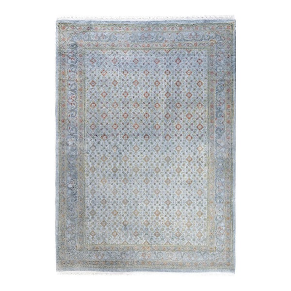 Solo Rugs Fine Vibrance Gray 4 ft. x 6 ft. Solid Wool Indoor Area Rug