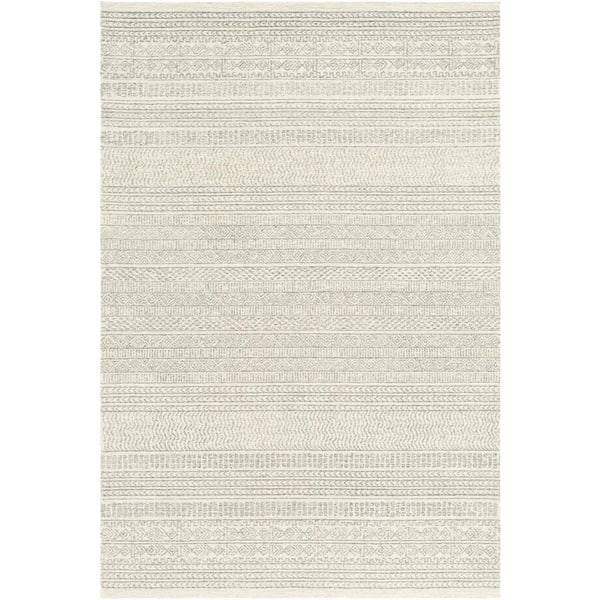 Alfaro Khaki 9 ft. x 12 ft. Indoor Area Rug