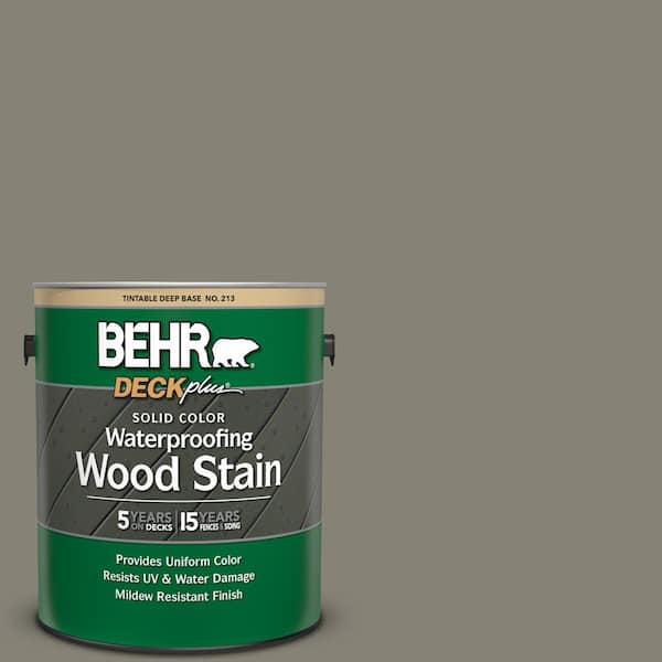 BEHR DECKplus 1 gal. #SC-144 Gray Seas Solid Color Waterproofing Exterior Wood Stain