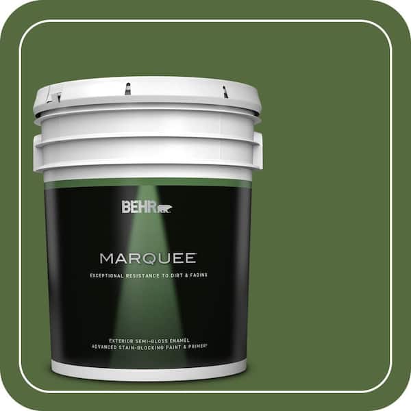 BEHR MARQUEE 5 gal. #410D-7 Mountain Forest Semi-Gloss Enamel Exterior Paint & Primer