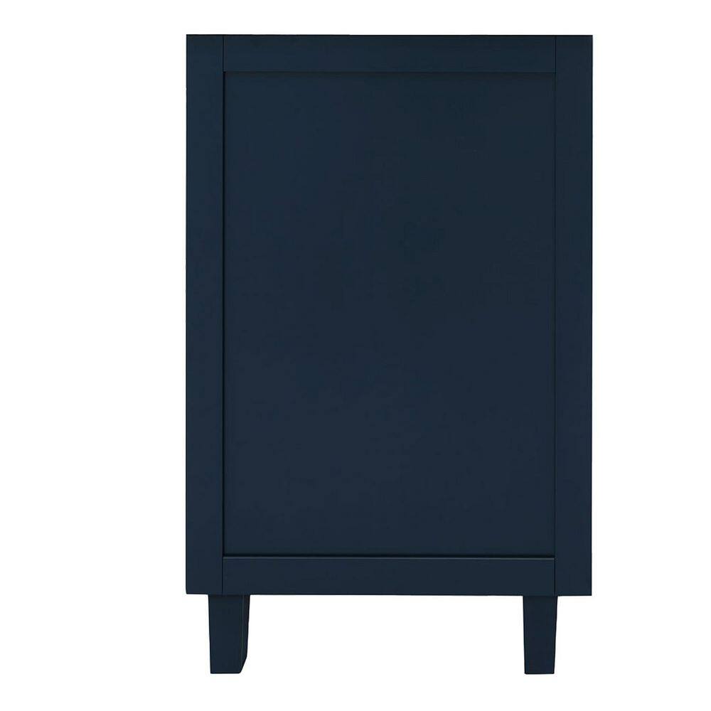 Midnight Blue 60" Double Freestanding Wood Vanity Cabinet