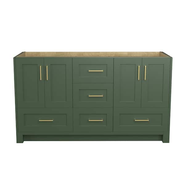 Zeafive 60 in. W x 22 in. D x 34 in. H Bath Vanity Cabinet without Top Bathroom Vanities Cabinet in Matte Green