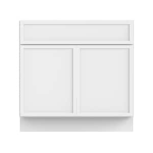 39 in. W x 21 in. D x 32.5 in. H 2-Doors Bath Vanity Cabinet without Top in White