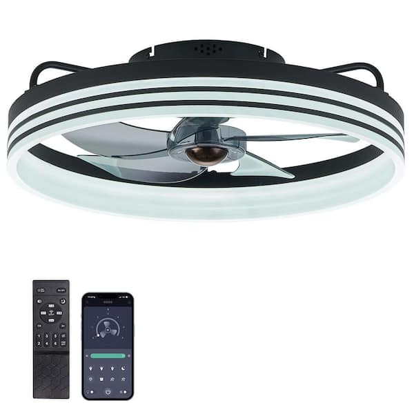 DJ機材 Harmony-remote ceiling lamp Modern LED Ceiling Light Fixture, Dimmable Close to Ceiling