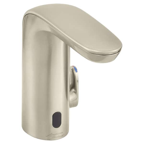 American Standard NextGen Selectronic Single Hole Touchless Bathroom Faucet with 0.50 GPM SmarTherm and Above Deck Mixer in Brushed Nickel