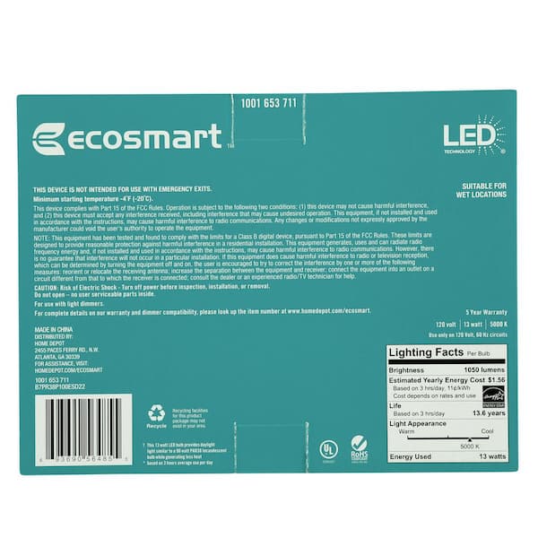 ecosmart b7pr38p100esd22