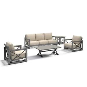 Marindo 5-Piece Aluminum Outdoor Conversation Set with Sunbrella Cushions