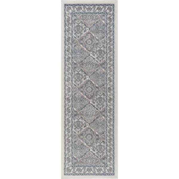 Tayse Rugs Hampton Oriental Cream 2 ft. x 10 ft. Indoor Runner Rug