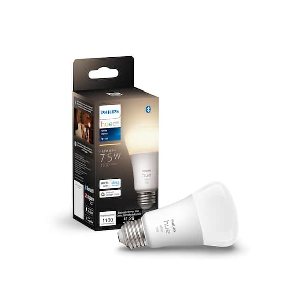 75-Watt Equivalent A19 Smart LED Soft White (2700K) Light Bulb with Bluetooth (4-Pack)