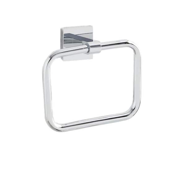 Hibiscus Wall Mounted Towel Ring in Chrome