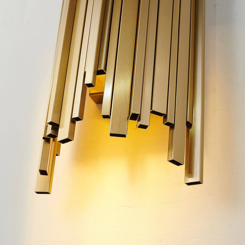 Elegant Gold Stainless Steel Dimmable Wall Sconce