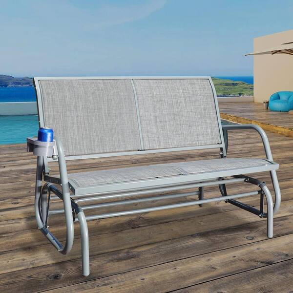 Outdoor glider 2024 bench costco