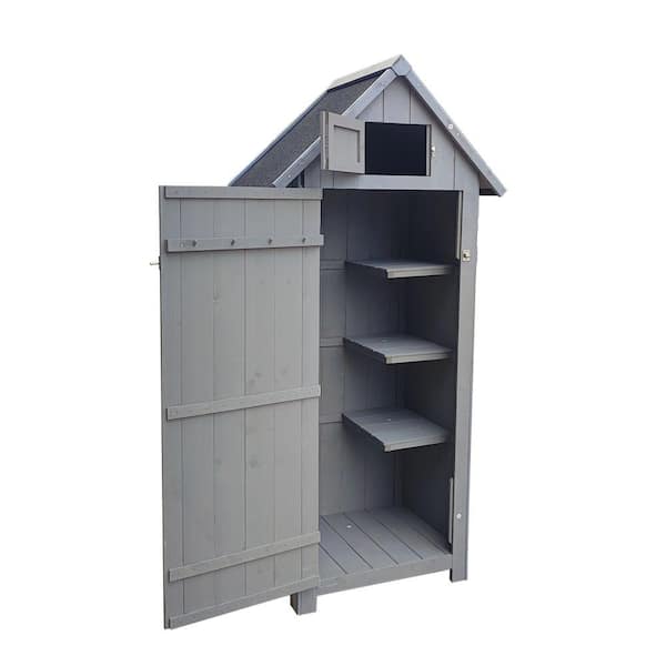 ToolCat 2.8 ft. W x 1.7 ft. D Wood Shed Outdoor Tool Storage with