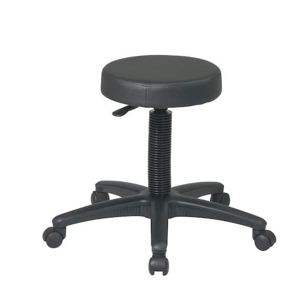 Office Star Products Pneumatic Backless Black Drafting Stool