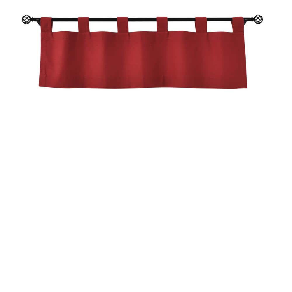 Burgundy Cotton Tab Top Insulated Valance - 40"x15"