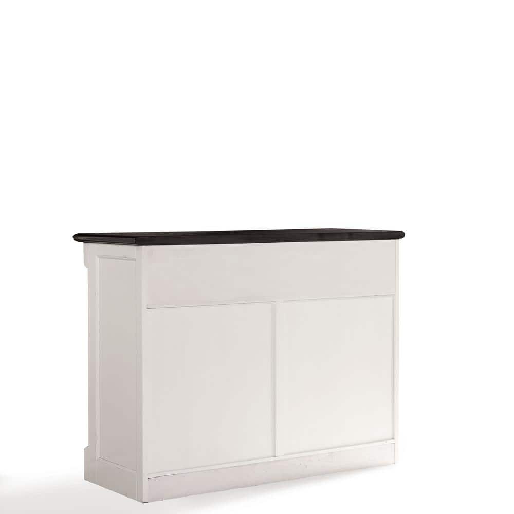 Elegant Distressed White Carved Sideboard with Adjustable Shelves