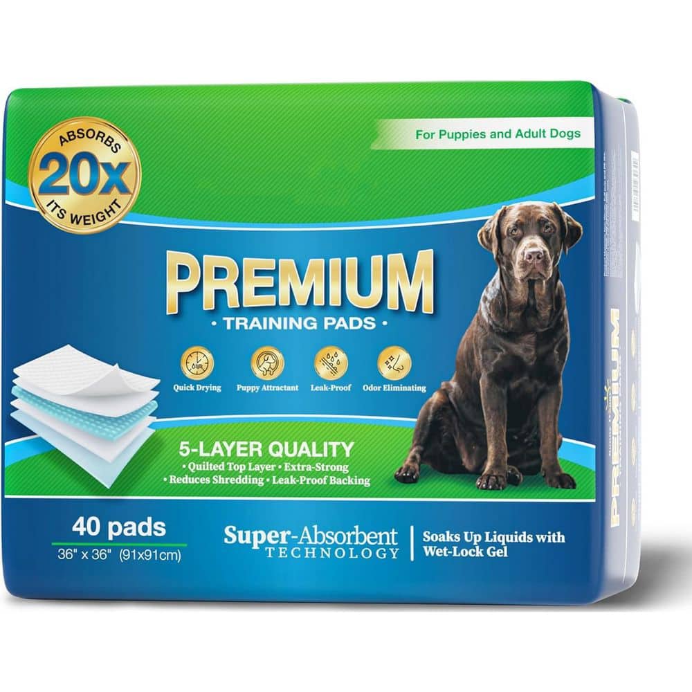 36 in.x 36 in. Extra Large Disposable Dog Pee Pads, 40-Pack Absorbent Pet Training Pads Odor Control for Housebreaking price history on PriceWatchPro