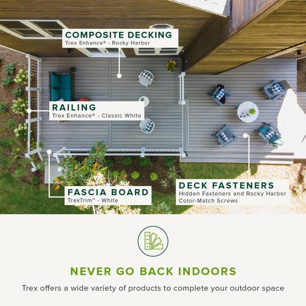 Trex Enhance Naturals 1 in. x 6 in. x 8 ft. Rocky Harbor Square Edge ...