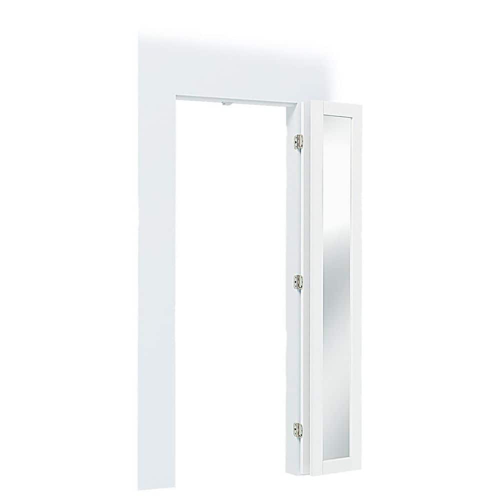36 in x 80 in. Full Lite Mirrored Glass Solid Core MDF White PVC Covering Compack 180 Bi-Fold Door with All Hardware price history on PriceWatchPro