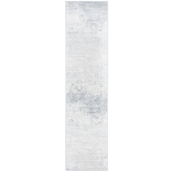 Brentwood 2 ft. x 20 ft. Ivory/Gray Abstract Runner Rug