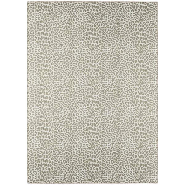 Safari Beige 10 ft. x 14 ft. Indoor/Outdoor Washable Indoor/Outdoor Washable Rug
