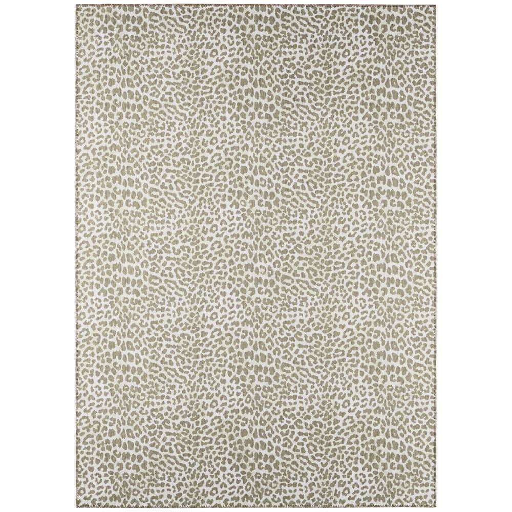 Safari Beige 3 ft. x 5 ft. Indoor/Outdoor Washable Indoor/Outdoor Washable 