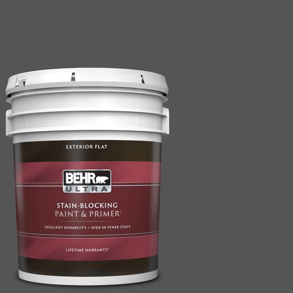 BEHR ULTRA 5 gal. PPU2501 Carbon Copy Flat Exterior BEHR ULTRA 5 gal. PPU2501 Carbon Copy Flat Exterior
