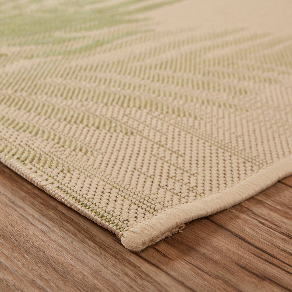 Coastal Charm Black Synthetic 5' x 7' Easy-Care Outdoor Rug