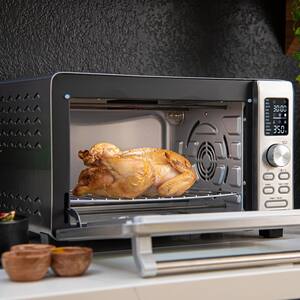 Smart Air Fryer Toaster Oven 25 L Stainless Steel with Bonus Meat Thermometer