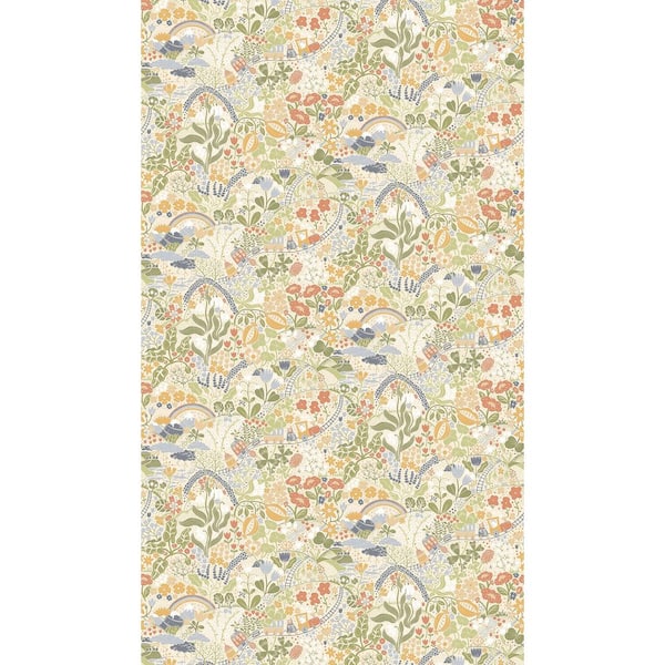 77.2 in. x 133.9 in. Green Taget Light Green Wall Mural