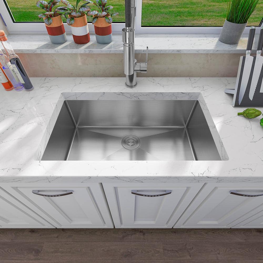 Sinber 30" Stainless Steel Drop-In Single Bowl Kitchen Sink
