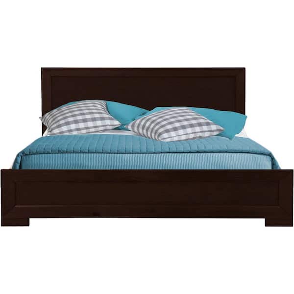 Camden Isle Oxford 82.3 in. Brown Espresso Queen Platform Bed