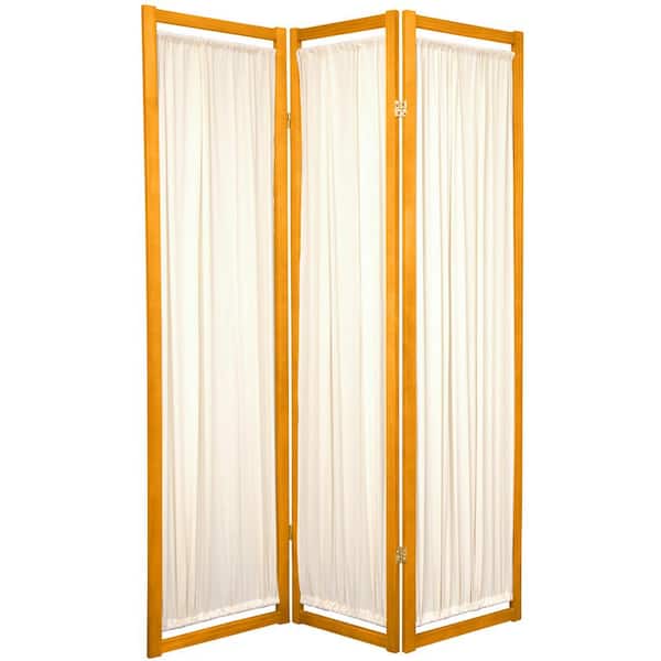 Oriental Furniture 6 ft. Honey 3-Panel Room Divider
