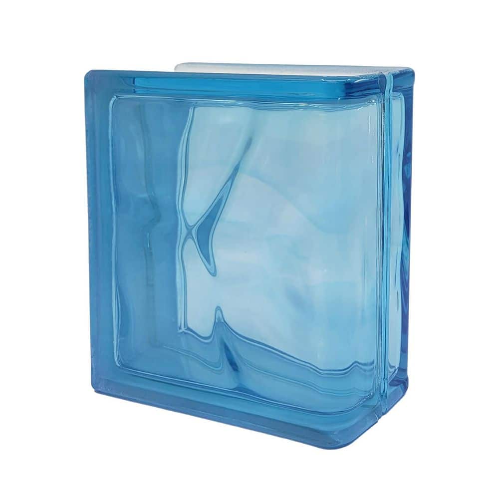 Basic Series Azure End 7.5 in. x 7.5 in. x 3.125 in. Wave Pattern Glass Block (1-Pack) price history on PriceWatchPro