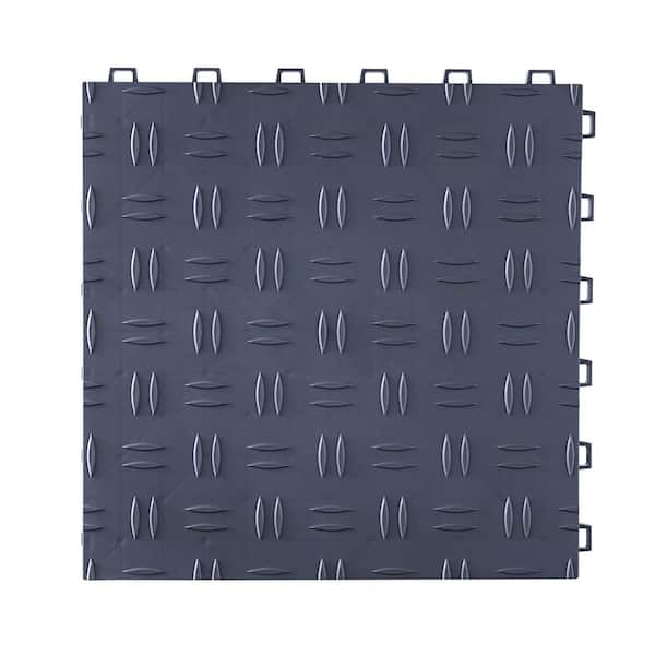 SKYSHALO Garage Tiles Interlocking, 12 in. x 12 in. Pack 0.53 in. Garage Floor Covering Tiles Non-Slip Texture Garage (50 sq.ft.)