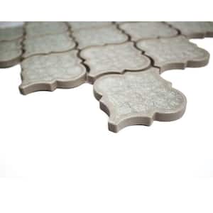 Roman Selection Iced White Lantern 9-3/4 in. x 10-1/2 in. x 8 mm Glass Mosaic Tile