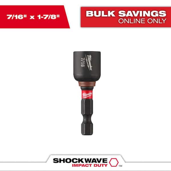 SHOCKWAVE Impact Duty 7/16 in. x 1-7/8 in. Alloy Steel Magnetic Nut Driver (1-Pack)