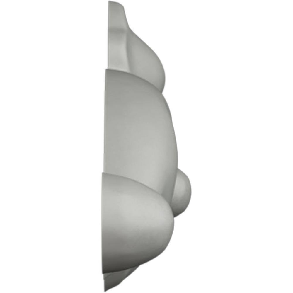 Primed White Polyurethane Crown Onlay Scroll, 9" Wide