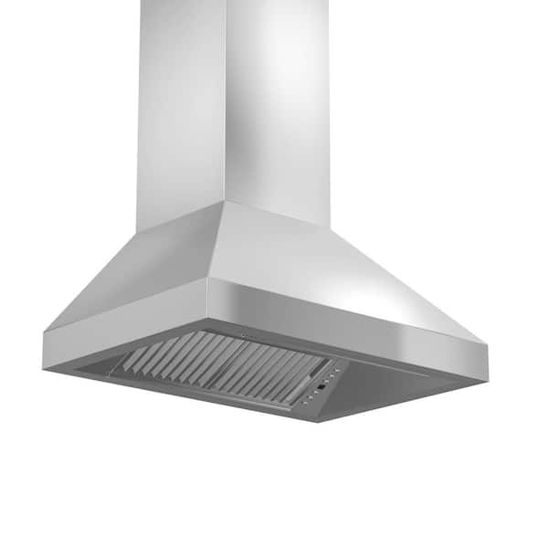 ZLINE Kitchen and Bath - 30 in. 500 CFM Convertible Vent Wall Mount Range Hood in Stainless Steel