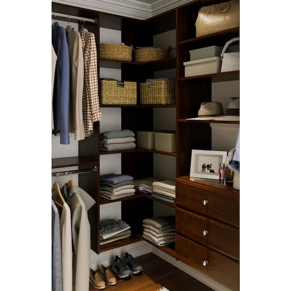 8 in. H x 24 in. W Brown Wood Drawer
